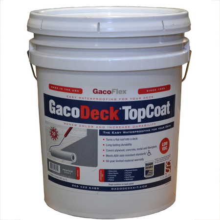 GACO 5 Gal Pewter GacoDeck Water-Based Elastomeric Top Coat DT02